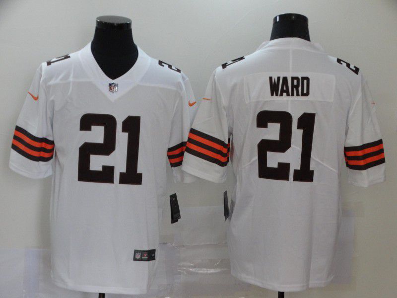 Men Cleveland Browns #21 Ward White Nike Vapor Untouchable Stitched Limited NFL Jerseys->cleveland browns->NFL Jersey